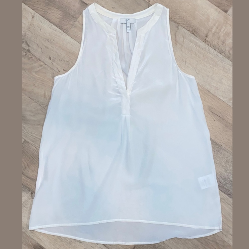 Joie White Sleeveless Blouse